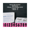 Ez Line 7 1/2" Hot Pink Windshield Numbers Kit (20 Doz) Pk 145-HP